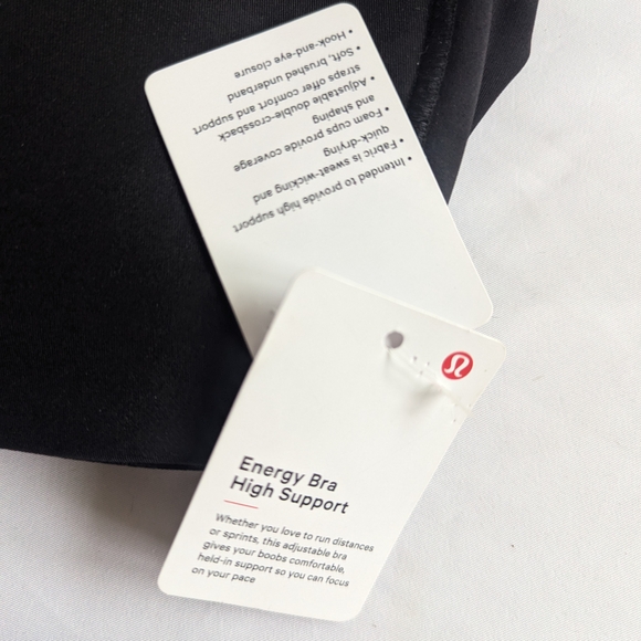Lululemon Women's Black Sports Bra High Support - Picture 2 of 3